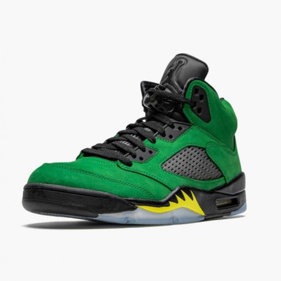 PK God Air Jordan 5 Retro SE Oregon Green Yellow Apple Green/Black/Yellow Strike/Black CK6631-307