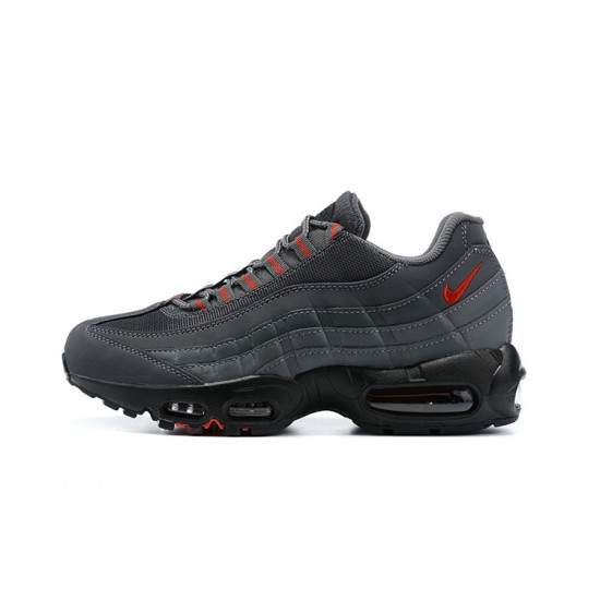 PK God Air Max 95 TT Grey Red and Black Shoes Men