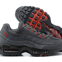 PK God Air Max 95 TT Grey Red and Black Shoes Men