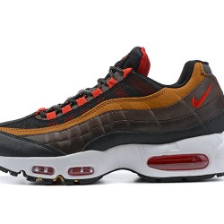 PK God Air Max 95 TT Grey Red and Brown Shoes Men 