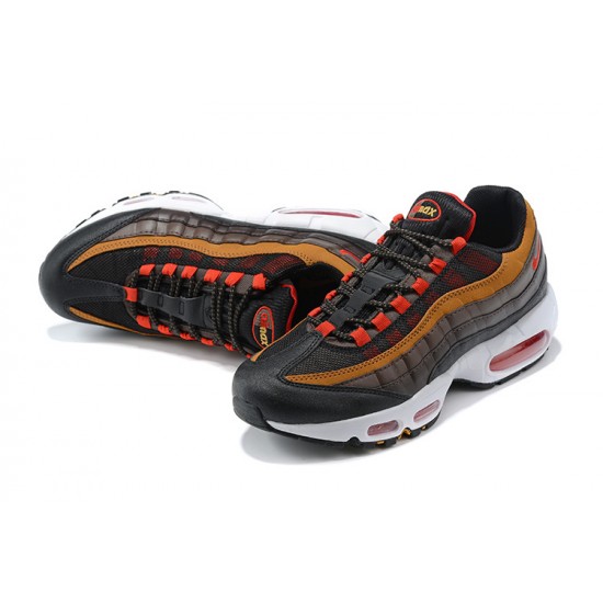 PK God Air Max 95 TT Grey Red and Brown Shoes Men 