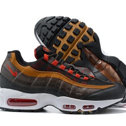 PK God Air Max 95 TT Grey Red and Brown Shoes Men 