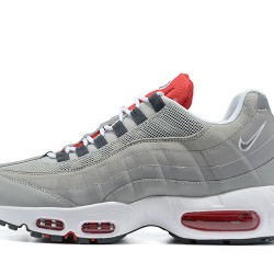 PK God Air Max 95 TT Grey White and Red Shoes Men 