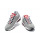 PK God Air Max 95 TT Grey White and Red Shoes Men 