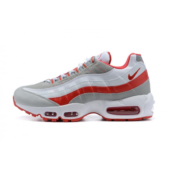 PK God Air Max 95 TT White Red and Grey Shoes Men