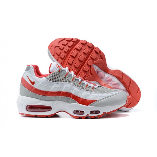 PK God Air Max 95 TT White Red and Grey Shoes Men