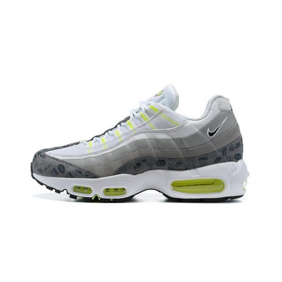 PK God Air Max 95 TT White and Grey Shoes Men