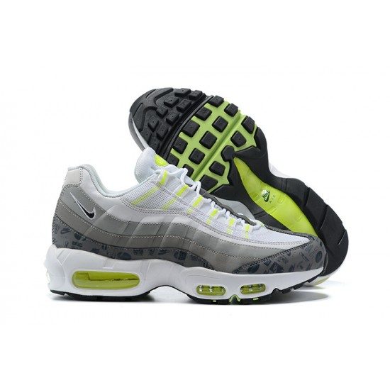 PK God Air Max 95 TT White and Grey Shoes Men