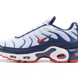 PK God Air Max Plus Tn QS White Blue and Red Shoes Men