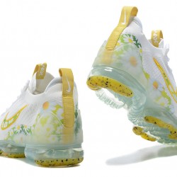 PK God Air VaporMax 2021 Flyknit White Yellow Shoes Women/Men