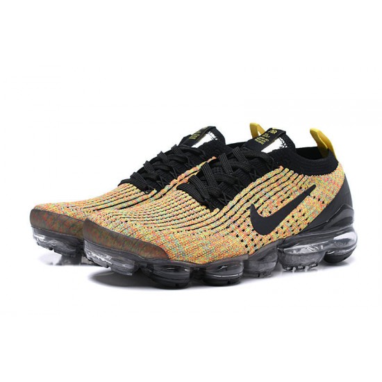 PK God Air VaporMax Flyknit 3 Black Yellow  AJ6900-006 Shoes Women/Men