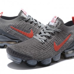 PK God Air VaporMax Flyknit 3 Grey Red CT1270-001 Shoes Women/Men