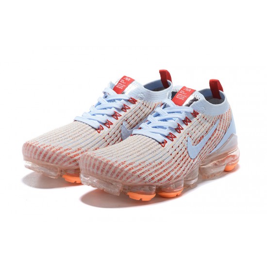 PK God Air VaporMax Flyknit 3 White Orange AJ6910-400 Shoes Women/Men