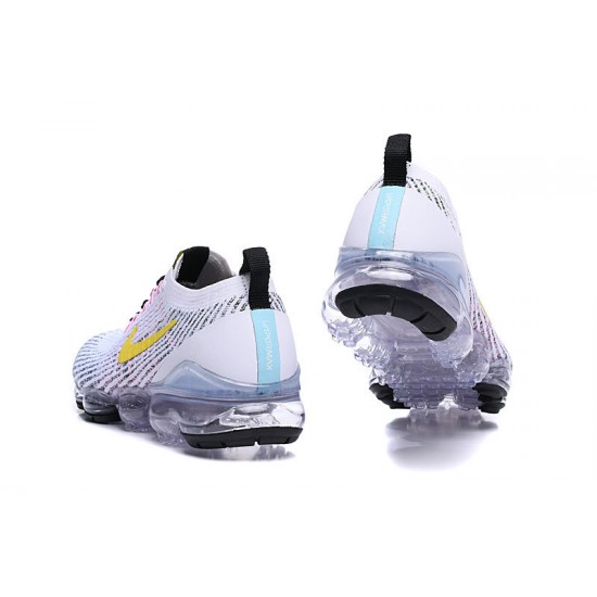 PK God Air VaporMax Flyknit 3 White Yellow AJ6900-103 Shoes Women/Men