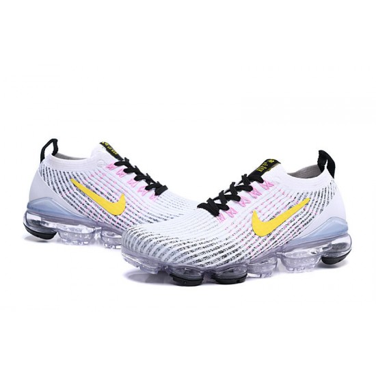 PK God Air VaporMax Flyknit 3 White Yellow AJ6900-103 Shoes Women/Men