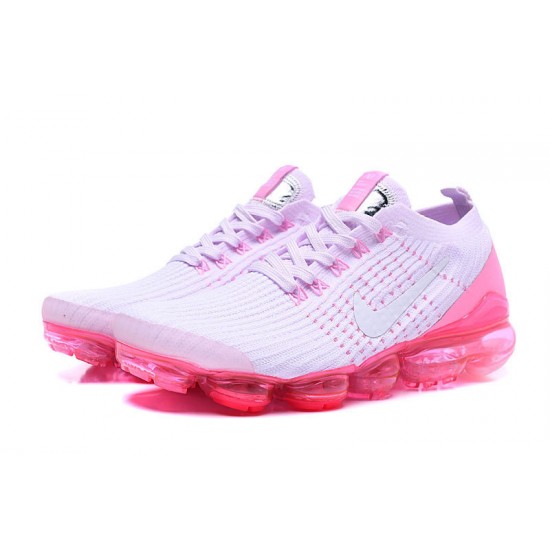 PK God Air VaporMax Flyknit 3 White Pink AJ6910-005 Shoes Women