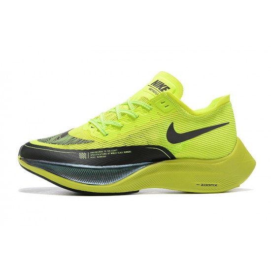 Men PK God ZoomX VaporFly NEXT% Chartreuse Black Shoes Men