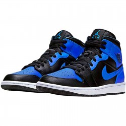 PK-GOD Jordan 1 Mid Hyper Royal Tumbled Leather 554724-077